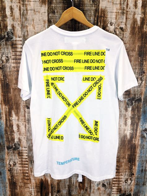 off white fire line do not cross t shirt